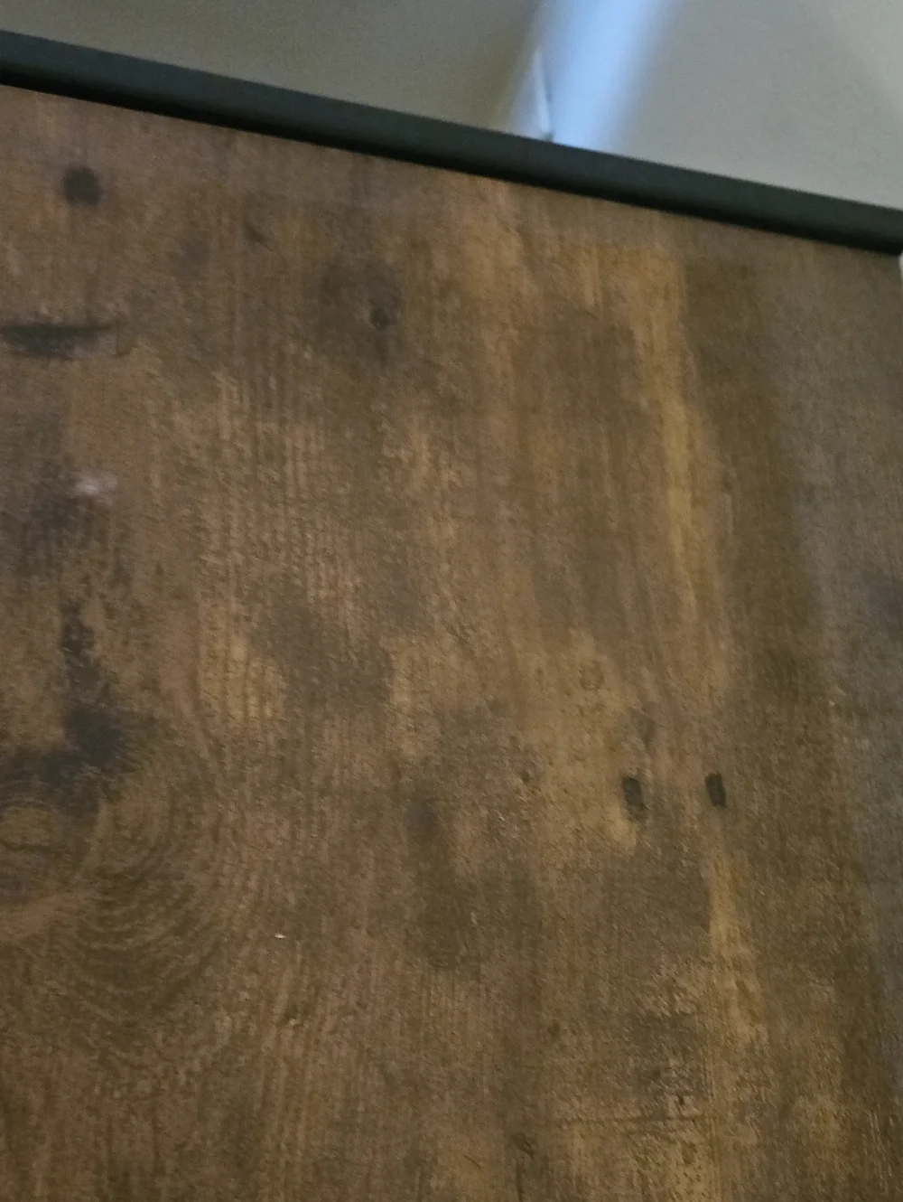 Folable Long Desk Rustic Brown Wood Grain